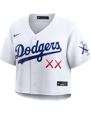 Los Angeles Dodgers Women's Nike x KAWS MLB Cropped Replica Jersey